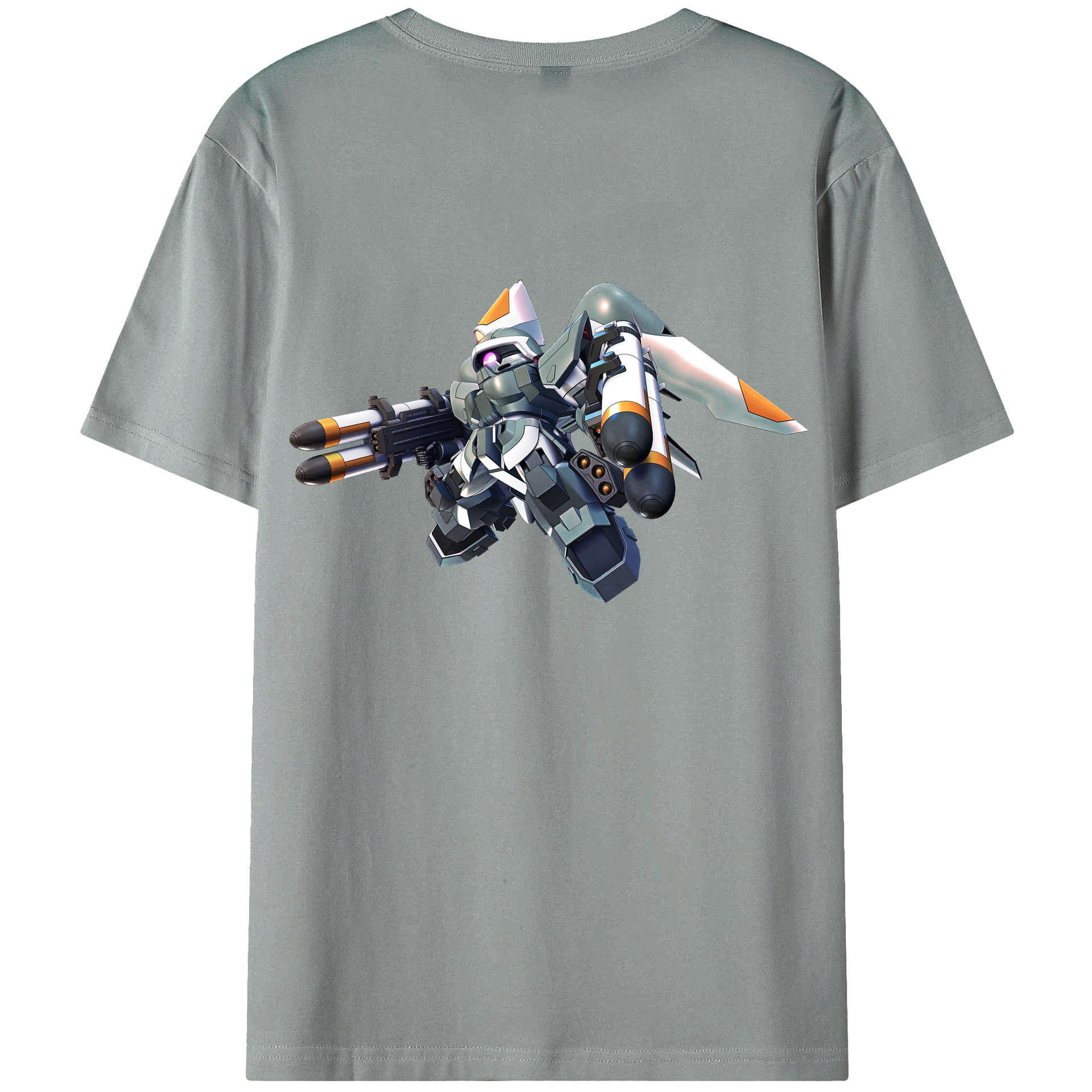 （画像用） 機動戦士ガンダム Mobile Suit Gundam 綿100％ メンズ半袖Tシャツ（バックプリント） 通気性